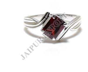Lab Created Sterling Silver Garnet Gemstone Ring