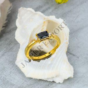 Rectangle Shape Sterling Silver Black Onyx Gemstone Ring