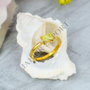 Rectangle Shape Sterling Silver Lemon Topaz Gemstone Ring
