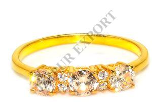 Sterling Silver Golden Topaz Gemstone Ring