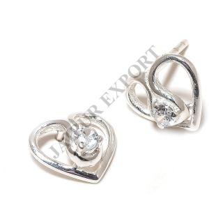 Sterling Silver Zircon Gemstone Stud Earrings