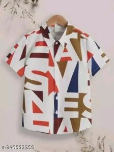 Printed Cotton Boys Shirts, Technics : Machine Made