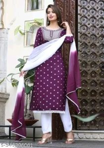 Cotton Ladies Printed Suit