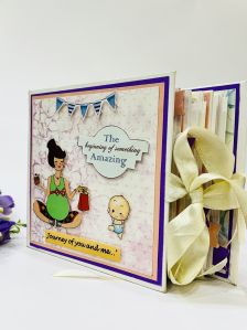 Handmade Customized Pregnancy Journal Album &amp;ndash; 12 Pages, 20 Photo Slots &amp;ndash; Perfect Gift for Expecting Mothers