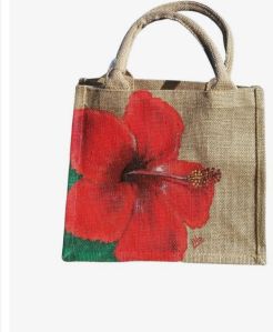 hand painted shopping bags