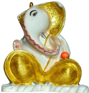 polyresin marble dust lord ganesh statue