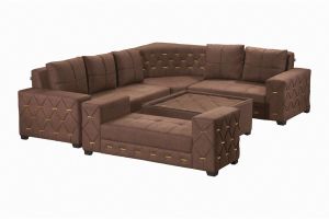 Apollo L Shape Sofa with Centre Table & Divider