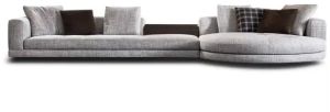 Punto L Shape Sofa with Round Shape Lounger