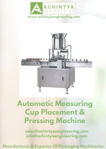 automatic measuring cup placement pressing machine