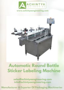 Automatic Round Bottle Sticker Labeling Machine