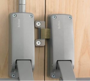 Briton 377.R.SE Push Bar - Double Rebated Door Panic Set R/H comprises of 376, 378.R & 378DDS