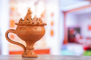 hand carving terracotta guggal loban dhuni dhup burner