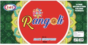 Rangoli Colour 100gms x 8 pieces - Tray