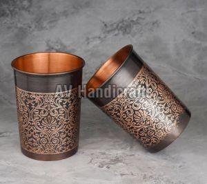 Antique Copper Etching Glass