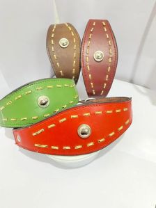 0.75 Inch Oval Shape Leather Collar