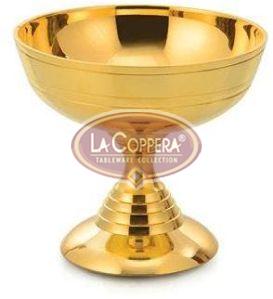 Round Polished Brass Ice Cream Cup, For Gifting, Style : Modern