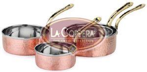 Copper Fry Pan Handle Serving