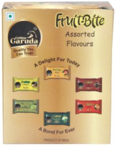 Fruit Bite bars(6 flavors) Box-192g,( 16g each Mango, Orange, Pineapple, Amla Chawanprash, Kaccha Aa