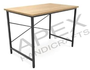 Polished Metal Engineer Wood Multipurpose Table For Bed Room, Home Office, Living Room, Study Room