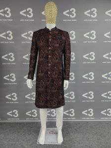 less than three dulha wear unstitched sherwani velvet fabric