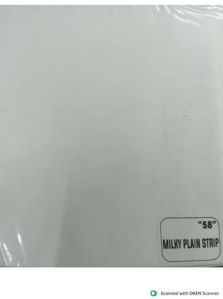 Milky Plain Strip Fabric