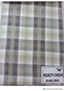 Velocity Check Cotton Fabric
