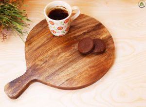 wooden pizza board