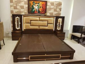 Stylish Wooden Double Bed