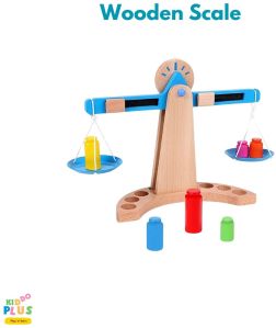 Natural Finish Wooden Scaler For Baby Playing