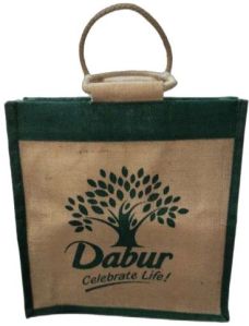 Printed Dabur Jute Carry Bag, Capacity : 3 Kg