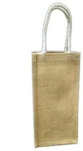 Plain Jute Bottle Carry Bag, Closure Type : Open