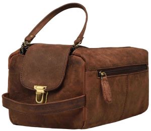 Buffalo Leather Toiletry Bag For Travel