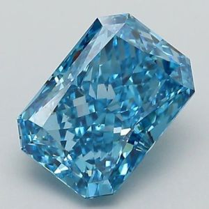 Fancy Emerald Blue  Natural Diamond Precision-cut to enhance the diamond’s