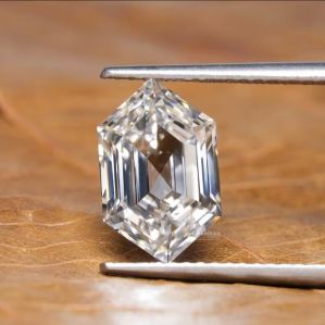 Long Hexagon Cut Natural Diamond