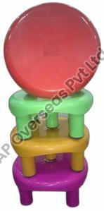 Plain Polished Plastic Bathroom Stool, Shape : Round