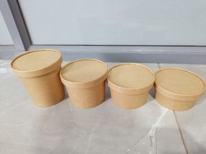 350ml Kraft Paper Round Food Container