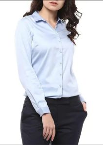 Cotton Ladies Plain Shirt, Technics : Machine Made