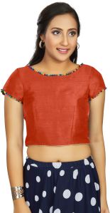 AF2854 Ladies Fancy Orange Blouse