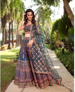 AF5001 Ladies Wedding Wear Chinnon Lehenga Choli