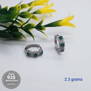 Sterling Silver 925 CZ Stone Multicolor Earrings