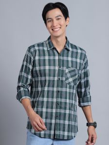 Mens Full Sleeves Check Shirt, Packaging Type : Plastic Bag