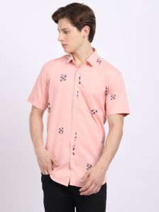 Mens Half Sleeves Printed Shirt