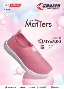 Chazer Knitting Eazywalk-2 Ladies Casual Shoes, Color : Pink