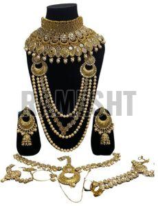 Brass Rffx105brdjl1stdnl Bridal Jewelry Set, Work : Stone Work