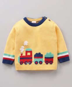 Printed Cotton Intarsia Kids Sweater, Age Group : 3-12 Years