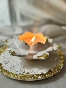 Rose Shape Decorative Diya Candle