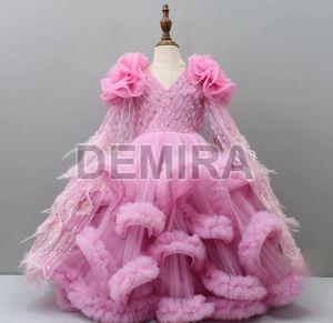 Girls Flared Party Wear Gown