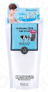 Scentio Milk Plus Organic Whitening Q10 Body Bath Salt Scrub, 300 Grams