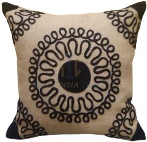 Printed Jute Cushion Covers For Sofa, Bed, Chairs