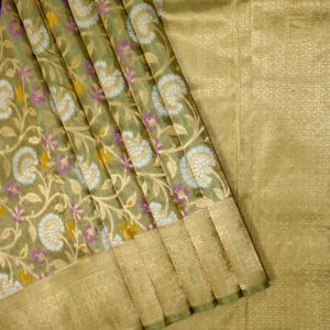 Gold Silver Zari Thread Saree